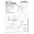 INFINITY RS7KAPPA Instrukcja Serwisowa