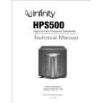INFINITY HPS500 Instrukcja Serwisowa